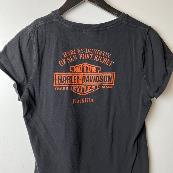 Harley Davidson Florida T Shirt Womens Black Medium M Made In USA Graphic Tee - Picture 15 of 16
